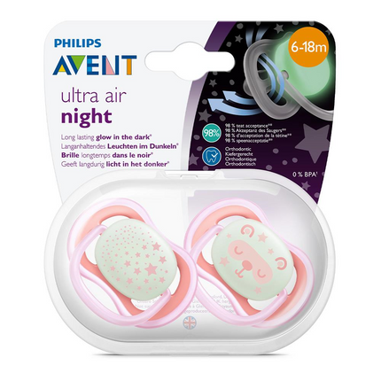 Chupon Avent  Ultra Air nocturno  de 6-18 meses Girl