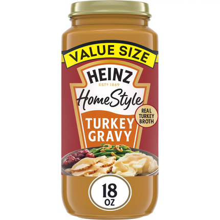 Heinz HomeStyle Roasted Turkey Gravy Value Size  18 oz Jar