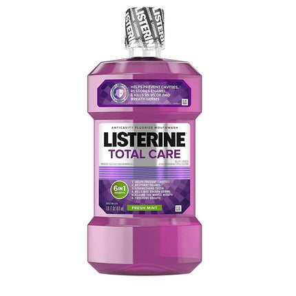 Listerine Total Care Anticavity Mouthwash Fresh Mint  33.8 Oz