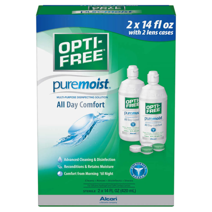 Opti-Free PureMoist with 2 Lens Cases (14 oz., 2 pk.)