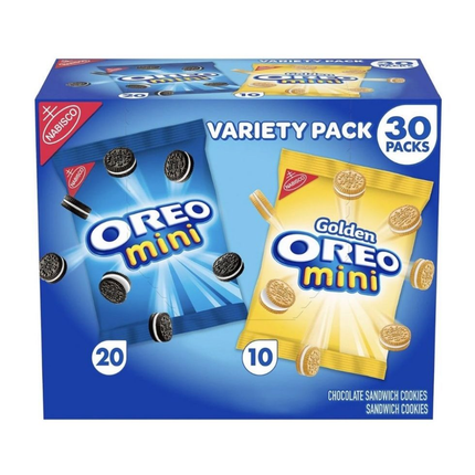 Oreo Mini Chocolate Sandwich Cookies Snack Packs 1.5oz- 30pack