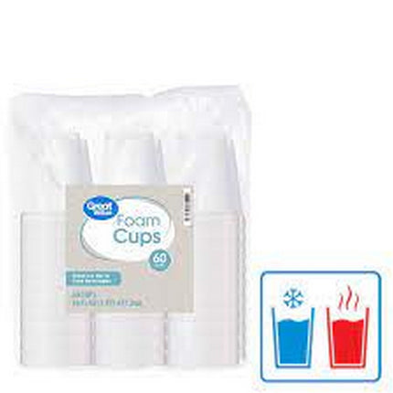 Great Value Foam Cups  16 oz  60 count