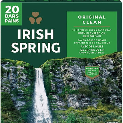 Irish Spring Deod orant Soap Original Scent - 20 ct