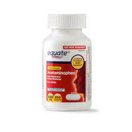 Equate Extra Strength Acetaminophen Caplets, 500 mg, 250  Count,