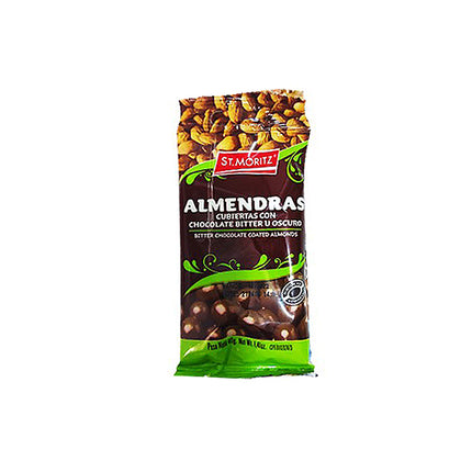 Almendras cubiertas con chocolate bitter 40 g