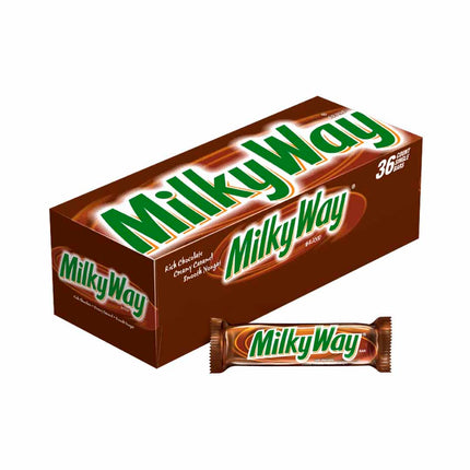 Milky Way Milk Chocolate Singles Size Candy Bar 1.84 Oz Assortment Bundle