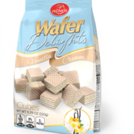 Promos wafer delights vanilla cream cubes 5.29 Oz