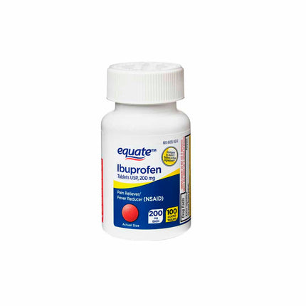 Equate Pain Relief Ibuprofen Coated Tablets, 200 Mg, 100 Ct