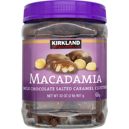 Kirkland Signature Macadamia Milk Chocolate Salted Caramel Clusters 907Gr