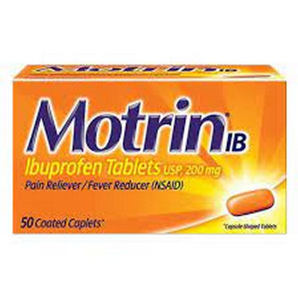 Motrin IB, Ibuprofen 200mg Tablets for Pain & Fever Relief, 50 Ct