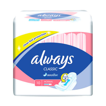 Always Sensitive Classic soft feel protection Size 1 10 Pads