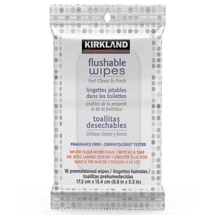 Kirkland Signature flushable wipes.