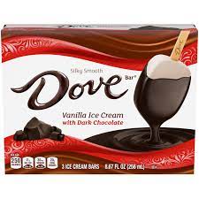 Dove Vanilla Ice Cream With Dark Chocolate Bar