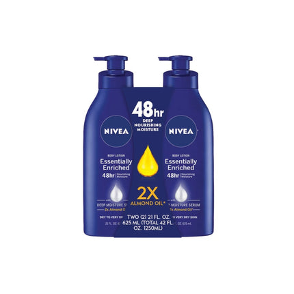 Nivea Body Lotion Essentialy Enriched Dry Skin 625Ml 2Unid