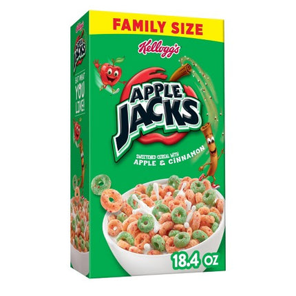 Kellogg s Apple Jacks Original Cold Breakfast Cereal, 18.4 oz