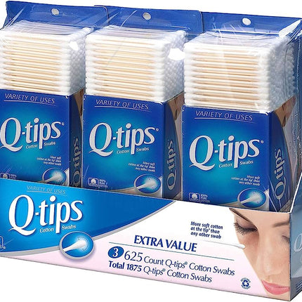 Q-tips cotton swabs 3 pack