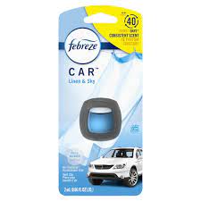 Febreze Car Air Freshener Vent Clips Linen and Sky 0.06 fl oz