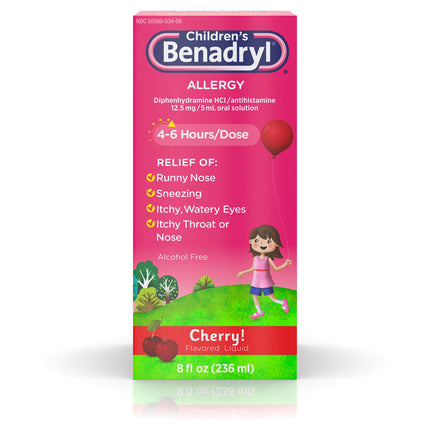 Benadryl Children s Diphenhydramine Allergy Oral Solution 236Ml