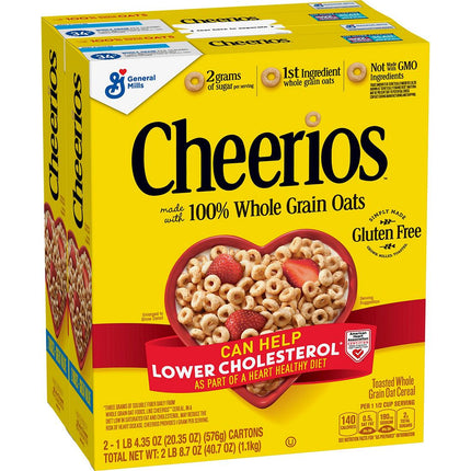 Cheerios Whole Grain Oats 2 Bags 1.1Kg