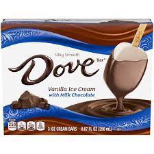 Dove Vanilla Ice Cream With Milk Chocolate Bar