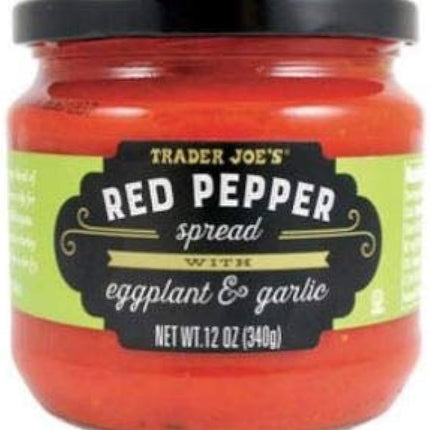 Trader Joes Red Pepper Spread Eggplant & Garlic 12Oz