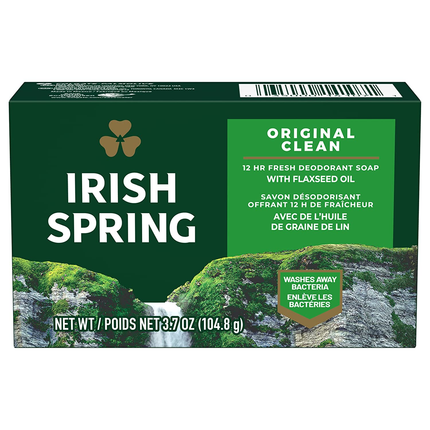 Irish Spring Original Clean Bar Soap for Men, 4 Ounce (Pack of 20)