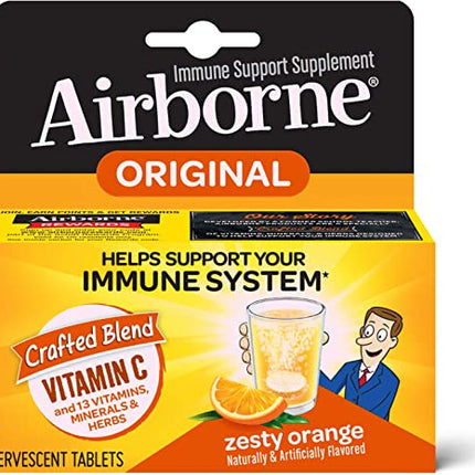 Airborne - Effervescent Health Formula - Zesty Orange Tablets