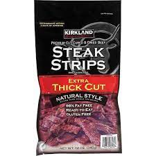 Kirkland Signature Premium Extra Thick Steak Strips, 12 oz