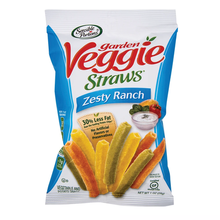 Veggie Straws Sea Salt Vegetable and Potato Snack 28Gr