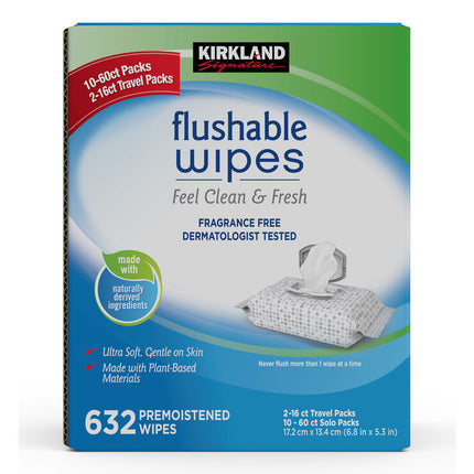 Kirkland Flushable Wipes 632 Count