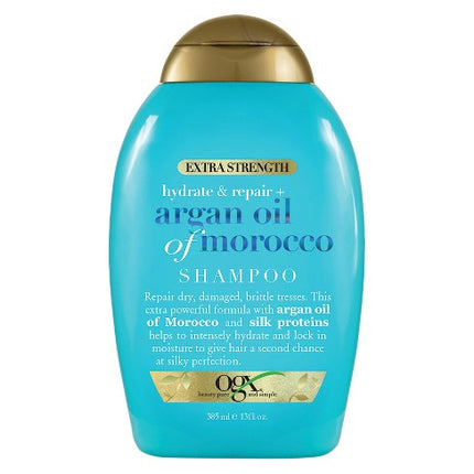 Ogx Extra Strength Hidratar Y Reparar + Aceite De Argán De Marruecos Champú Diario Hidratante 13 Fl Oz