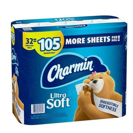 Charmin Ultra Soft Toilet Paper Super Plus Rolls  201 Sheets/roll  32 Rolls