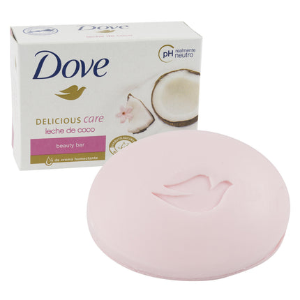 Jabón De Tocador Dove Delicious Care Leche De Coco 135 G