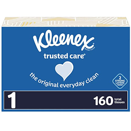 Kleenex Trusted Care 2-ply Facial Tissues, Flat Boxes (160 Tissue/Box, 12 Boxes)