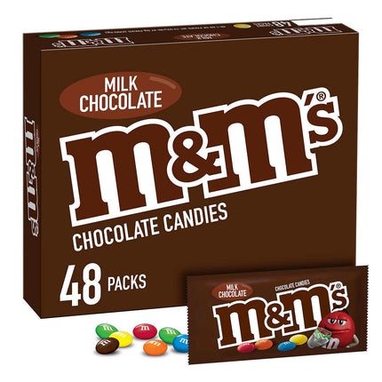 M&MS MILK CHOC SINGLES 1.69OZ 48CT