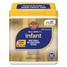 Wellsley Farms Non-GMO, Infant Formula Milk-Based Powder with iron 48 Oz